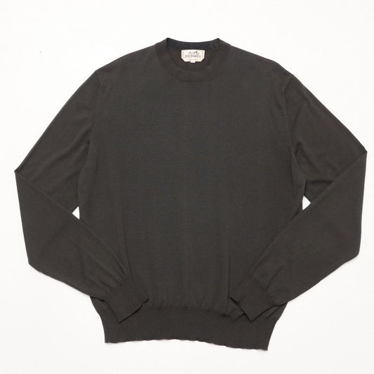 Hermes Sweater Size M Long Sleeve Knit Sweater Crew Neck Saddle