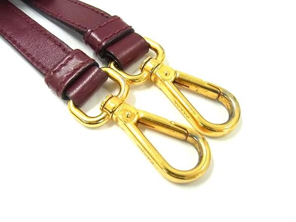 Prada Leather Bag Shoulder Strap Shoulder Crossbody Women's Red Bm4409