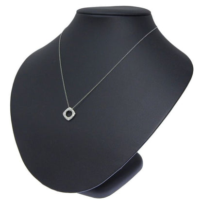 Tiffany & Co Square Circle Diamond Necklace 18K White Gold 750 White Gold