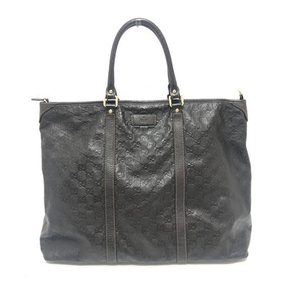 Gucci Tote Bag Guccissima 201482 Leather Brown