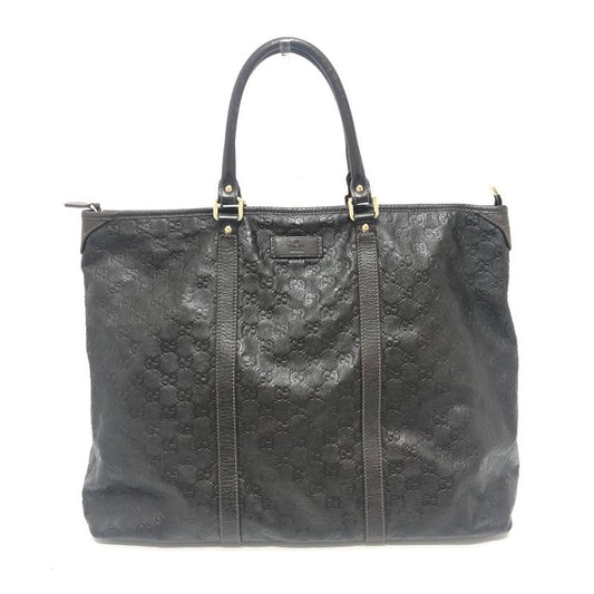 Gucci Tote Bag Guccissima 201482 Leather Brown