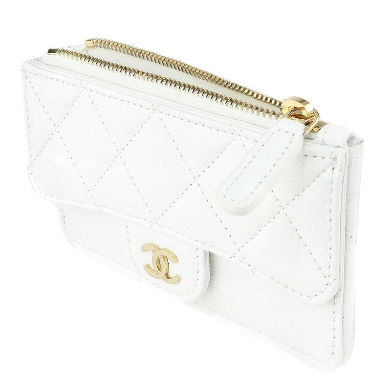Chanel Coin Case White