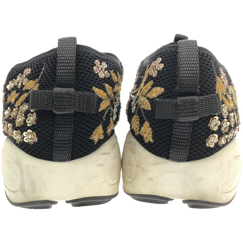 Christian Dior Fusion Flour Sequined Jacquard Sneakers Black 36