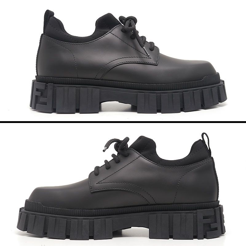 Fendi Force Lace-up Ankle Boots 7l1451 7 Black