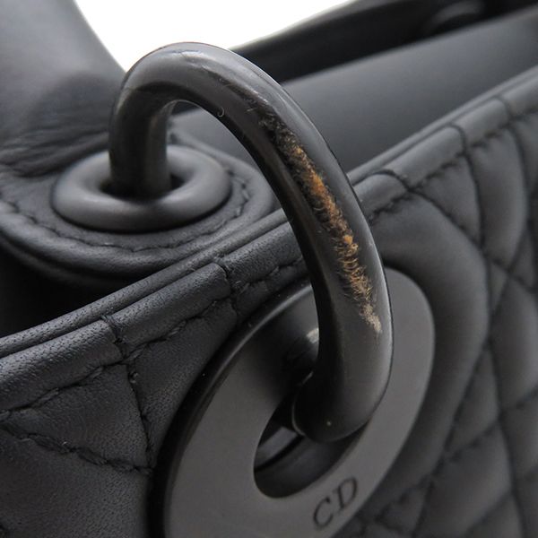 Christian Dior 2way Bag Lady Dior Mini Ultra Matte Calf Black Matte Black