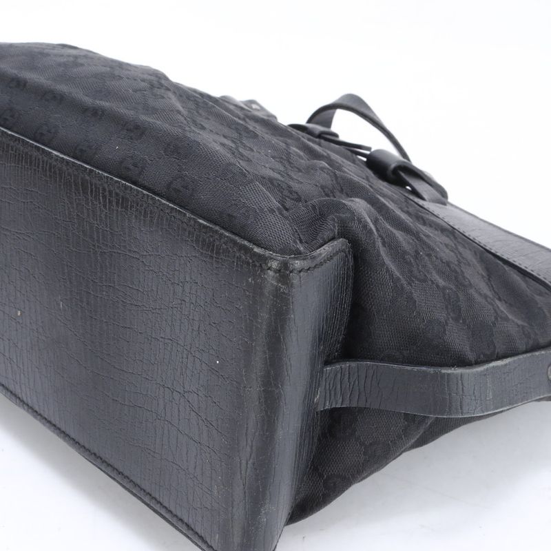 Gucci GG Canvas Leather Belt Tote Bag Shoulder Business Commuter Document Bag