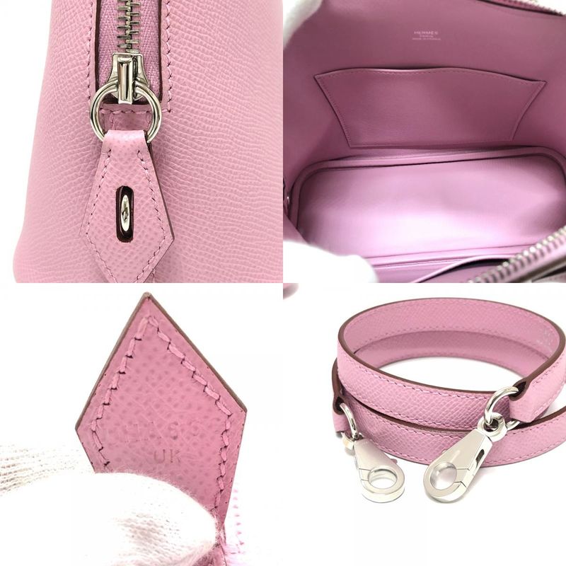 Hermes Handbag Bolide 1923 25 Vaux Epson Mauve Gilbestre Pink