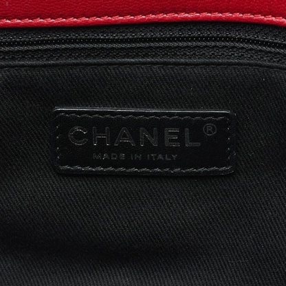 Chanel Matelasse Full Flap Chain Shoulder Caviar Skin Red With Silver Hardware