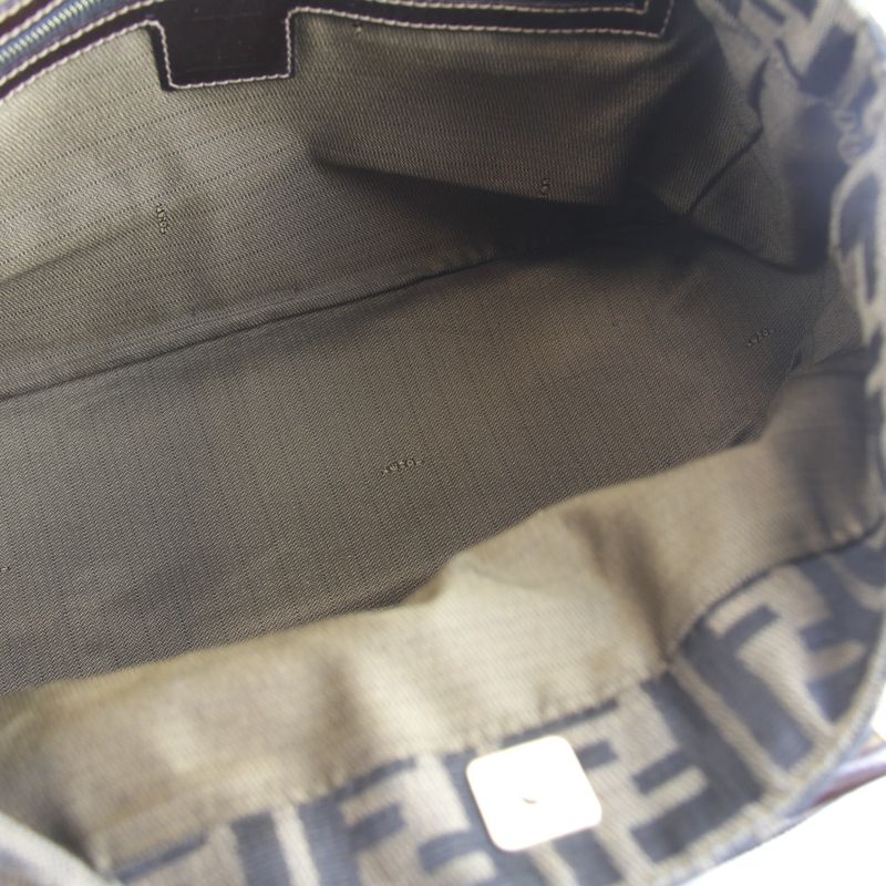 Fendi Zucca Handbag Khaki Canvas
