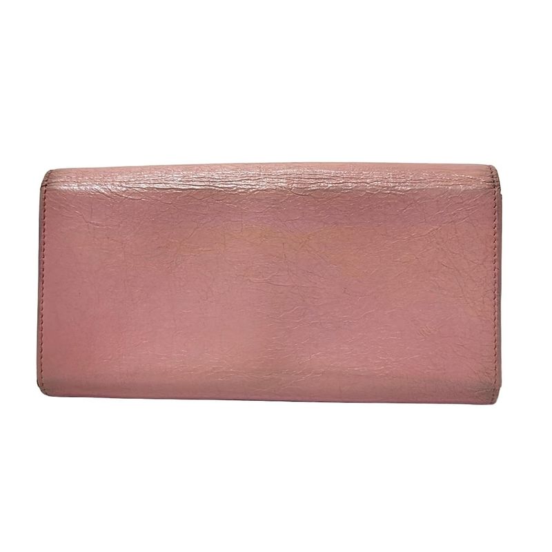 Balenciaga Giant Continental Long Wallet 253054 Light Pink Leather