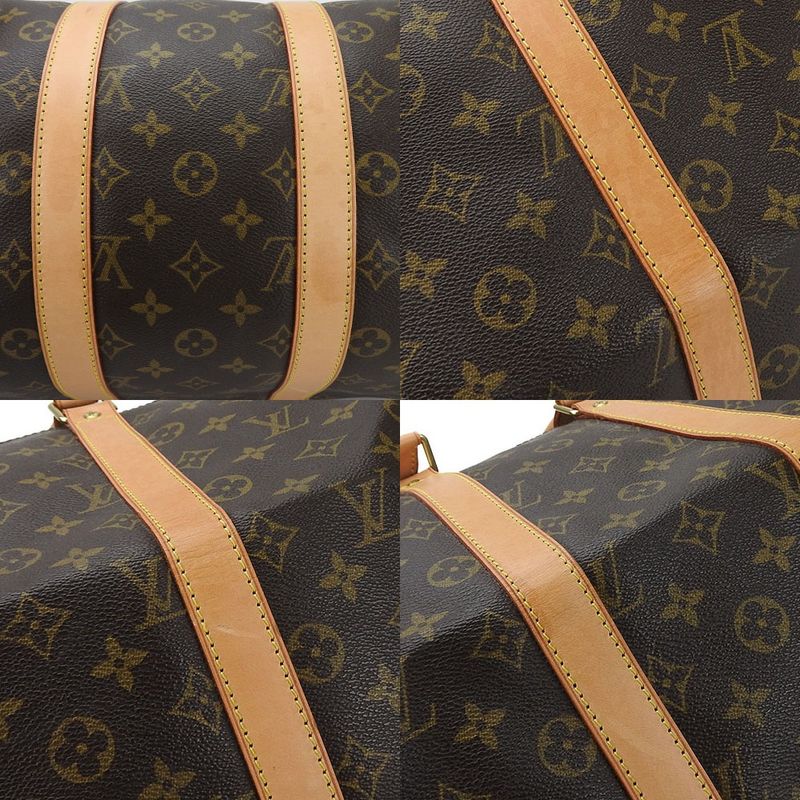 Louis Vuitton Boston Bag Keepall 45 M41428 Monogram Gold Hardware Men Travel