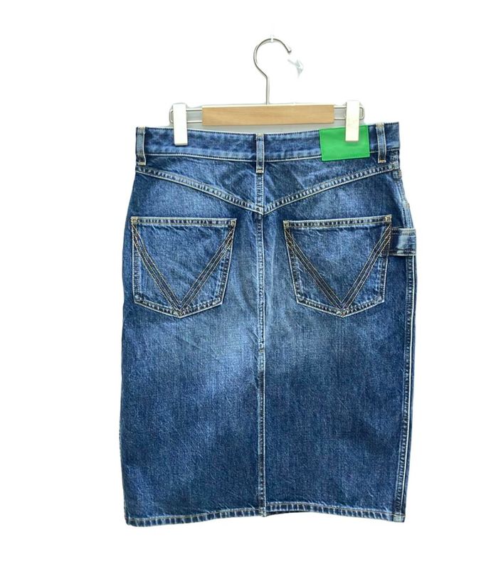 Bottega Veneta Denim Skirt Front and Back Slit Women's Size 40 (M) Bottega