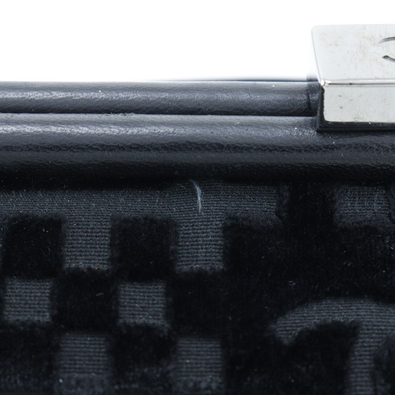 Chanel Chain Shoulder Coco Mark Clasp 2WAY A33096 Velour Black Ladies Shoulder