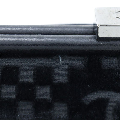 Chanel Chain Shoulder Coco Mark Clasp 2WAY A33096 Velour Black Ladies Shoulder