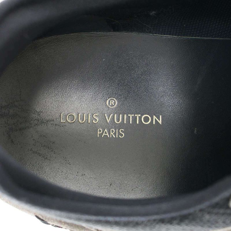 Louis Vuitton Runway Line Suede Switched Sneakers Gray Silver 8 1 2