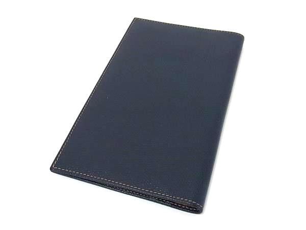 Celine Leather Bifold Long Wallet Men's Women's Navy Bk2603