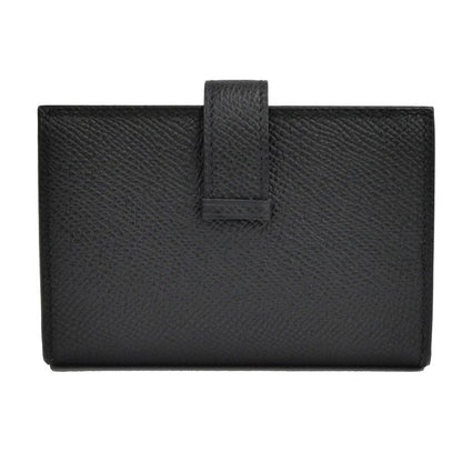 Hermes Bearn Mini Bifold Wallet Black Gold Hardware Vo-epson Black Noir