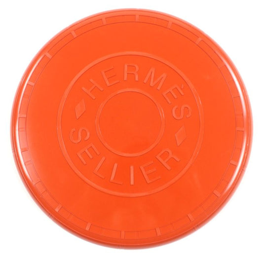 Hermes Uffe Plastic Serie Embossed Dog Frisbee Pet Toy Orange With Box And