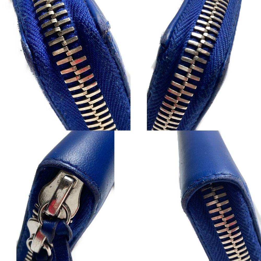 Balenciaga Round Zipper Wallet Blue