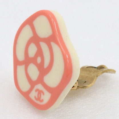 Chanel Camellia *one Side Plastic White 03P Ladies 3.2g Earring