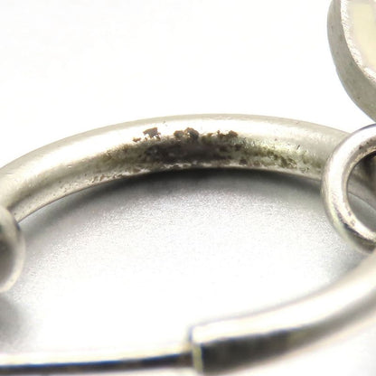 Chanel Earrings Coco Mark Metal White Silver Hardware Accessories Plated Half