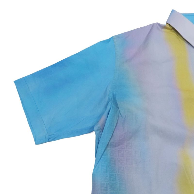 Unused 2021 Fendi Shirt Short Sleeve Total Logo Zucca Pattern Ff Carrigraffi
