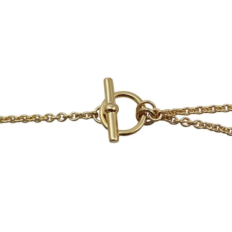 Hermes Necklace Pendant Mini Maillon PM H100053fed3 Cles Beige Gold Hardware