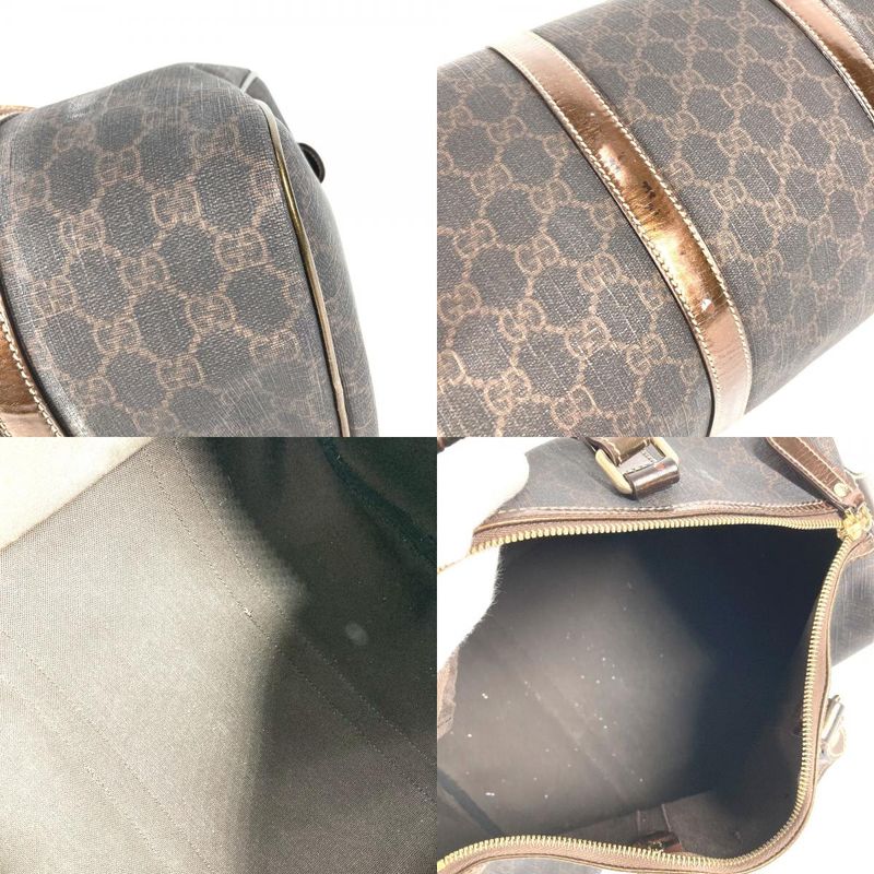Gucci Handbag GG Plus Logo 193603 Pvc/leather Brown