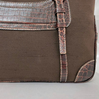 Celine Handbag Boogie Bag Brown Excellent Condition Leather Jacquard