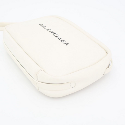 Balenciaga Shoulder Bag Everyday Camera Bag S 489812 White Black Leather