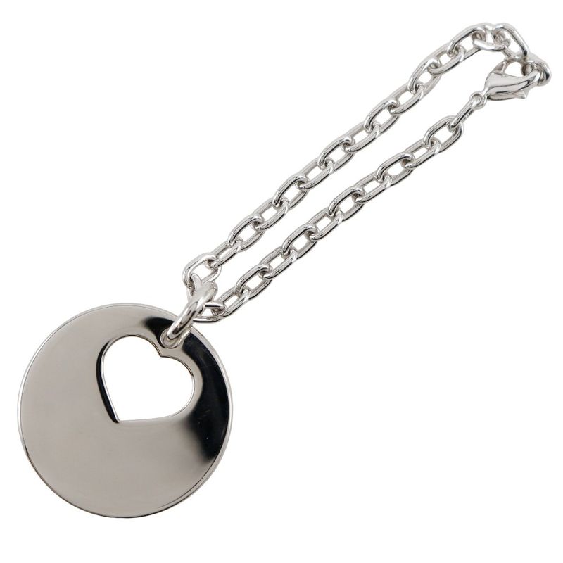 Cartier Heart Bag Charm Metal Silver Ladies Key Holder