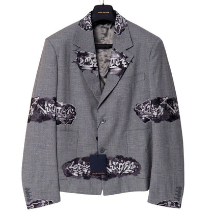 2022awLouis Vuitton LV Graffiti Summary Jacket Tailored Jacket Size 54