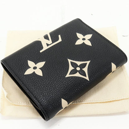 Louis Vuitton Trifold Wallet With Coin Purse Bicolor Monogram Empreinte Black X