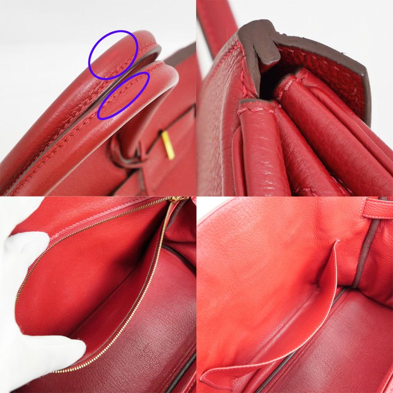 Hermes Birkin 30 Tote Bag Red Togo A Stamp Manufactured In 2017 Gold