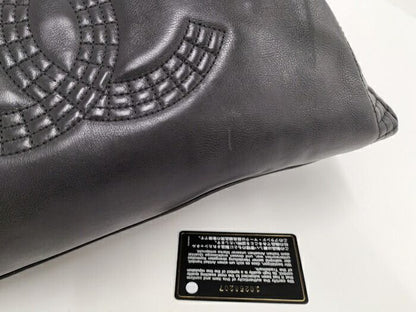 Chanel Shoulder Bag Leather Black A67172