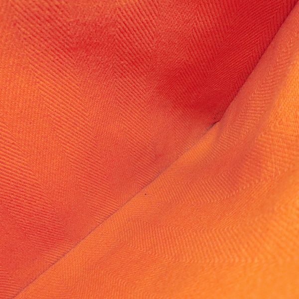 Hermes Handbag Valparaiso PM Twirl Chevron Leather Orange Silver Hardware G