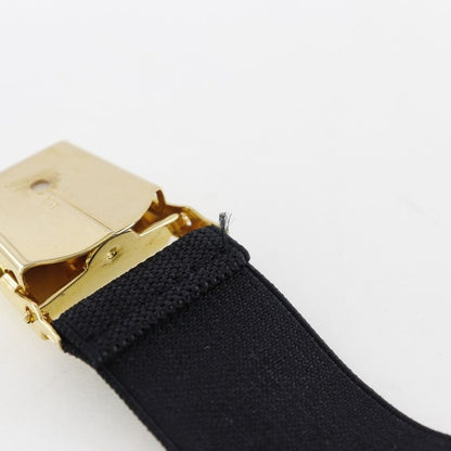 Chanel Armband Clip Logo Rubber And Gold Plated Black Ladies Miscellaneous