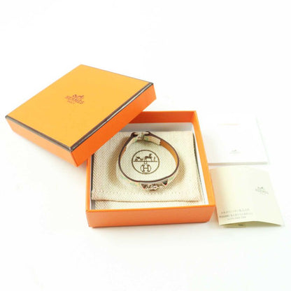 Hermes 2023 Rival Mini Silver Hardware Bracelet Leather Multi T2 B Engraved