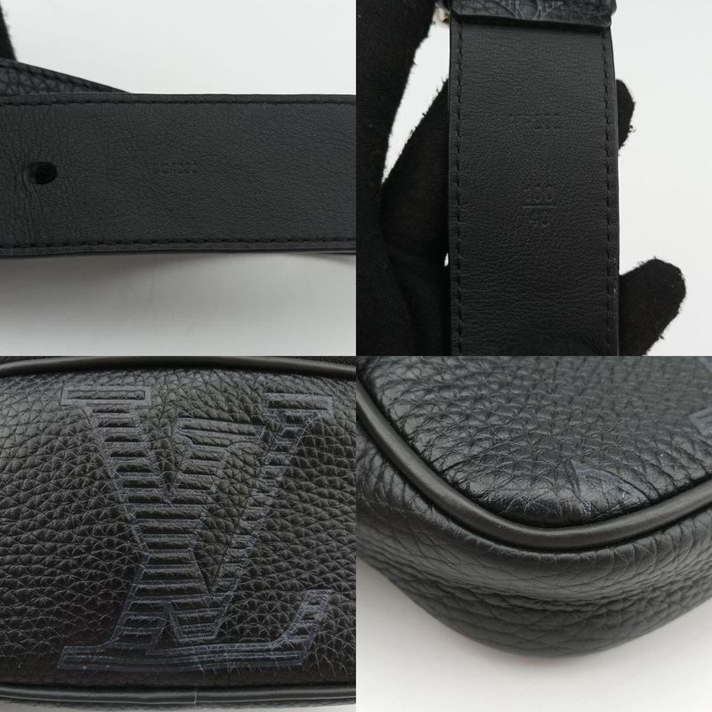 Louis Vuittonmonogram Taurillon Belt Noir Black Leather Mp282ubc4230