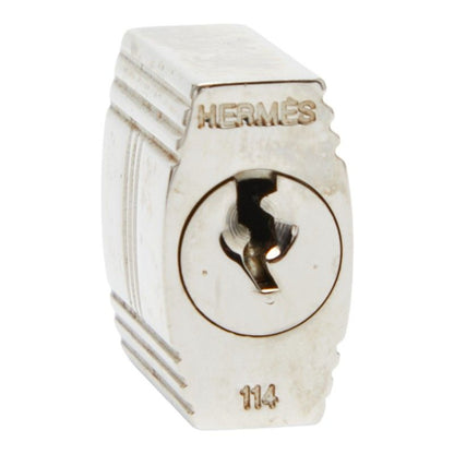 Hermes Cadenas Padlock Key Set Silver Metal Ladies Hermes