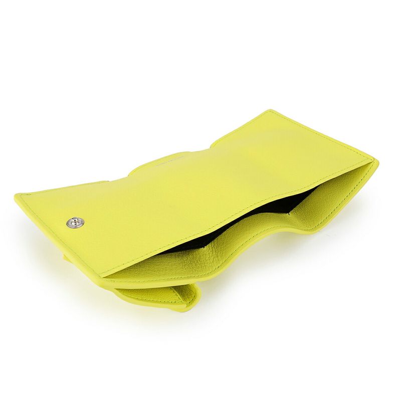 Balenciaga Trifold Wallet Paper Yellow