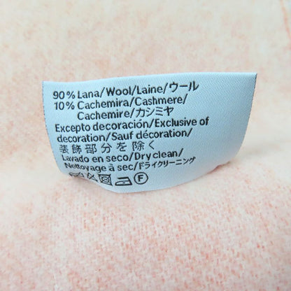 LOEWE Wool Cashmere Blend Anagram Embroidered Fringed Scarf Orange Made In