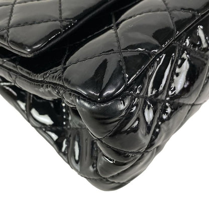 Chanel Shoulder Bag Double Flap Matelasse /255 Black Silver Hardware / Chain