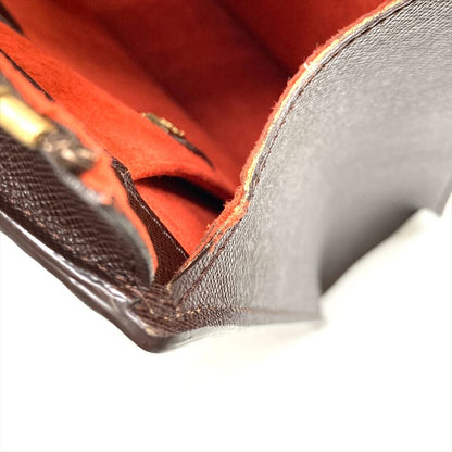 Louis Vuitton Sac Plastic Handbag Damier Ebène N51140 Brown Gold Hardware