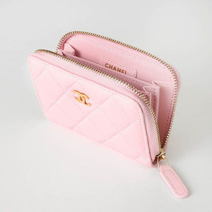 Chanel Coin Case Classic ZIP COIN Purse Pink