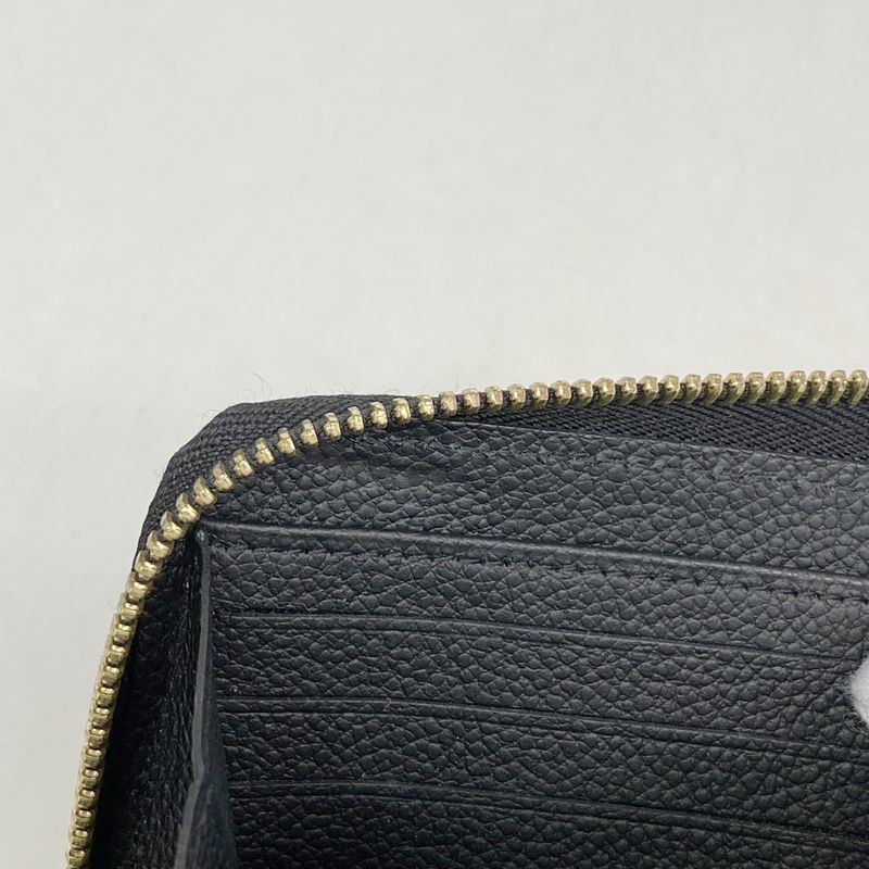 Louis Vuitton Monogram Empreinte Zippy Wallet M61864 Noir Black Ladies