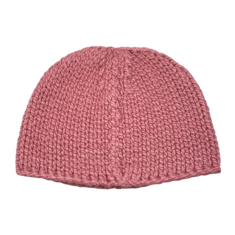 Hermes Hat Knit Hat Joplin Beanie H242004n Frme M Size Calfskin Button Rose