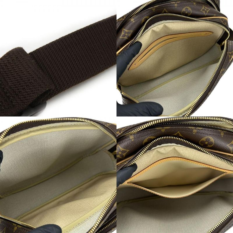 Louis Vuitton Shoulder Bag Reporter PM M45254 Monogram Canvas Brown Gold