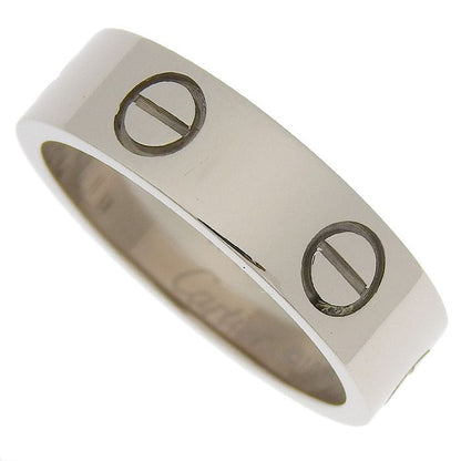 Cartier Love Ring Classic Model 18K White Gold 750 White Gold #55 Equivalent To