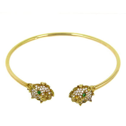 Gucci Le Marche De Merveille Green Garnet Diamond Bracelet 18K Yellow Gold 750